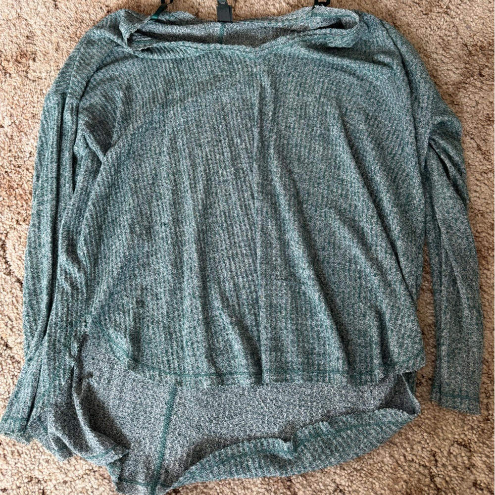 Wild Fable Textured Green Cowl Neck Sweater